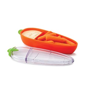 Joie Carrot, BPA Free, LFGB Approved, Sectioned Food Container for Snacks, One Size, Orange